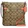 Coach Women's Mini Rowan File Shoulder Crossbody Bag Signature Canvas Khaki/Light Coral