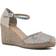 White Mountain Women's Mamba Espadrille Wedge Sandal, Sage/Mesh/Fabric