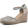 White Mountain Women's Mamba Espadrille Wedge Sandal, Sage/Mesh/Fabric