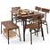 JOMEED Industrial Style Dining Set 43.1x30" 6