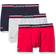 Lacoste Men's Iconic Three-Tone Waistband Trunk 3-Pack RED