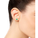 Emerald Stud Earrings - Gold/Emerald