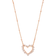 Kendra Scott Ari Heart Pendant Necklace - Rose Gold/Transparent