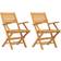 vidaXL Folding Garden Chairs 2