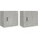 vidaXL Concrete grey, 2 cabinet 1/2x Bedside Table