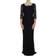 Dolce & Gabbana Floral Lace Long Ball Maxi Dress - Black