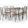 vidaXL Kitchen Dining Set 27.6x47.2" 7