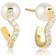 Sif Jakobs Ponza Creolo Medio Earrings - Gold/Transparent/Pearls