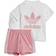 Adidas Infant Trefoil Shorts Tee Set - White/Bliss Pink (HK7480)