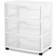 Sterilite 3-Drawer Cart Clear Portable Durable White Storage Cabinet 21.9x24"