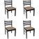 vidaXL Rubberwood Solid Kitchen Chair 31.9" 4