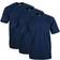 Pro Club Men's Heavyweight Short Sleeve Crew Neck T-shirt 3-pack - Navy