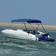 vidaXL 4 Bow Bimini Top Navy Blue 243x230-244x137 cm Boat Canopy Awning