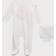 Moncler Enfant Baby White Printed Jumpsuit & Bib Set 18-24M