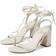 Schutz Maximo Block-Heel Sandals pearl 8.5B