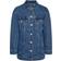 Pieces Tika Denim Jacket - Medium Blue Denim