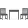 vidaXL grey pine Garden Bistro Set