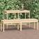 vidaXL natural pine, 159.5 Picnic Garden Bench