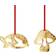 Georg Jensen Deer & Mushroom 2023 Gold Weihnachtsbaumschmuck 4.2cm 2Stk.