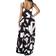 Vunahzma Womens Casual Sleeveless Plus Size Loose Long Maxi Dress - Black/White