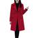 Bankeng Women Winter Wool Blend Camel Mid-Long Coat - Red