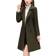 Bankeng Women Winter Wool Blend Camel Mid-Long Coat - Army Green