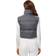 Fuinloth Women's High Stand Collar Lightweight Zip Crop Puffer Gilet - Charcoal