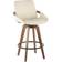 Lumisource Cosmo Mid-Century Cream/Walnut Bar Stool 37.5"