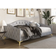 Home Upholstered Silver Gray Sofa 82.7" 3 Seater