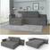 VICCO Corner Couch Grey Sofa 240cm 4-Sitzer