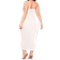 Floerns Women's Satin Spaghetti Strap Cowl Neck Wrap Party Cami Dress Plus Size - White