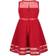 Calvin Klein Big Girl's Illusion Mesh-Hem Dress- Cherry