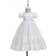 Glamulice Baby Girl's Christening Baptism Floral Embroidered Dress - Off White