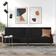 vidaXL Velor Black Sofa 88.2"