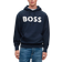 Hugo Boss Logo Print Hoodie - Dark Blue
