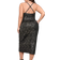 Floerns Women's Satin Spaghetti Strap Cowl Neck Wrap Party Cami Dress Plus Size - Striped Black