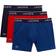 Lacoste Men’s Long Stretch Cotton Boxer Brief 3-pack - Navy Blue/Red