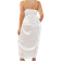 Floerns Women's Satin Spaghetti Strap Cowl Neck Wrap Party Cami Dress Plus Size - Jacquard White