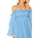 Romwe Women's Romantic Flounce Mini Dress - Baby Blue