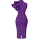 Xxtaxn Women's Cocktail Bodycon Ruffle Sleeveless Formal Midi Pencil Dress - Purple