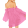 Romwe Women's Romantic Flounce Mini Dress - Baby Pink