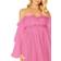 Romwe Women's Romantic Flounce Mini Dress - Baby Pink