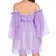 Romwe Women's Romantic Flounce Mini Dress - Lilac Purple