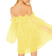 Romwe Women's Romantic Flounce Mini Dress - Yellow