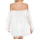 Romwe Women's Romantic Flounce Mini Dress - White