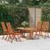 vidaXL 5/547 Solid Wood Eucalyptus Garden Patio Dining Set