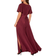 Goddiva Flutter Sleeve Maxi Dress - Berry