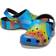 Crocs Kid's Classic Tie-Dye Graphic Clog - Black/Multi Spray Dye