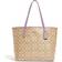 Coach Women's City Tote in Signature Canvas, Light Khaki/Ice Purple