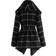 Chicwish Women's Turn Down Shawl Collar Wool Coat - Grid Black